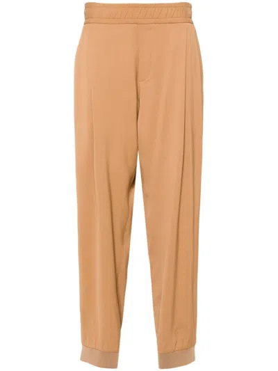 Moschino Straight Trousers Ankle Length In Brown