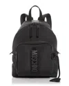 Moschino Logo Backpack In Black