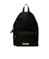 Moschino Logo Backpack In Black