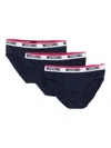 Moschino Logo-band Briefs Pack (pack Of Three) In Blue
