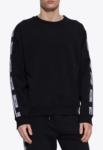 MOSCHINO LOGO BAND CREWNECK SWEATSHIRT