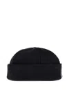 Moschino Logo-band Wool Hat In Black