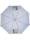 Moschino Logo-barcode-print Compact Umbrella In Grey