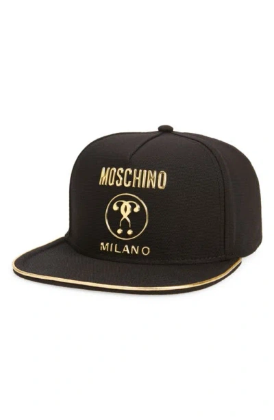 Moschino Logo Baseball Hat In Black