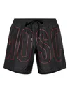 Moschino Logo Beachwear In Black