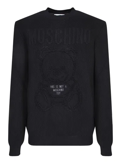 Moschino Logo Bear Black Sweater