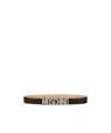 Moschino Calf Leather Adjustable Fit Smooth Belts In Black