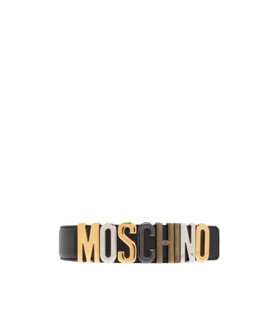 MOSCHINO MOSCHINO LOGO LETTERING BUCKLE FASTEN BELT