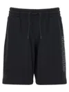 Moschino Logo Detailed Drawstring Bermuda Shorts In Black