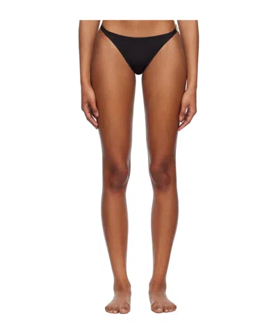 Moschino Logo Bikini Swimsuit In Brown