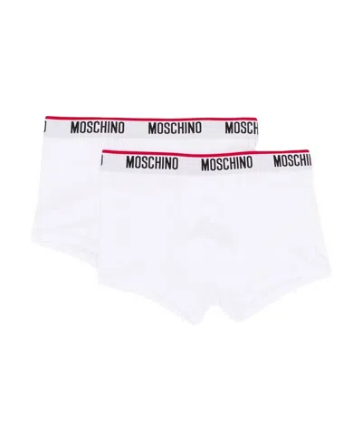 Moschino Logo Boxers In White