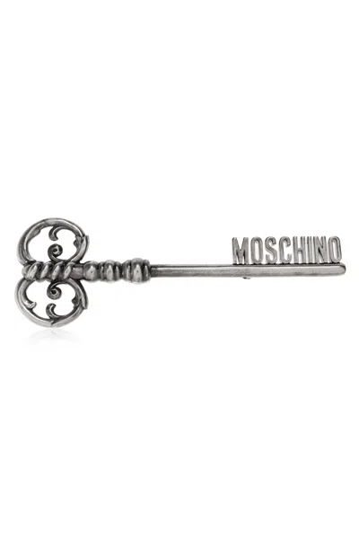 MOSCHINO MOSCHINO LOGO DETAILED BROOCH