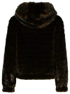 Moschino Logo Brown Polyester Blend Coat In Brown