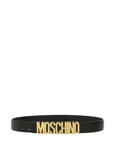 MOSCHINO LOGO-BUCKLE BELT