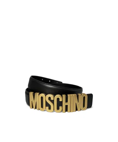 MOSCHINO LOGO BUCKLE BELT