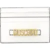 Moschino Logo Card Case In Fantasy Print White