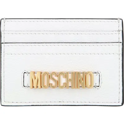Moschino Logo Card Case In White
