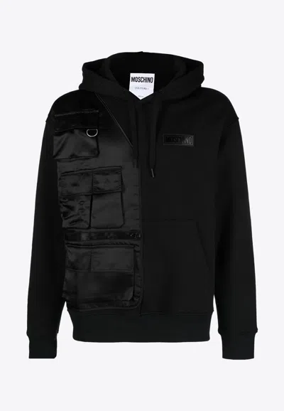 Moschino Logo Cargo Hooded Sweatshirt