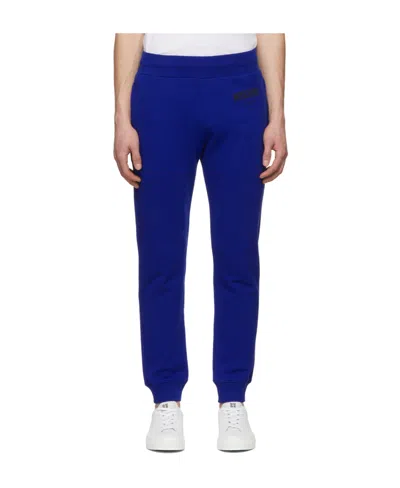 Moschino Logo Casual Pants In Blue