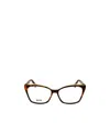 Moschino Logo Cat's Eye Flat Lens In Multicolor