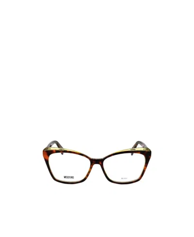 Moschino Logo Cat's Eye Flat Lens In Multicolor