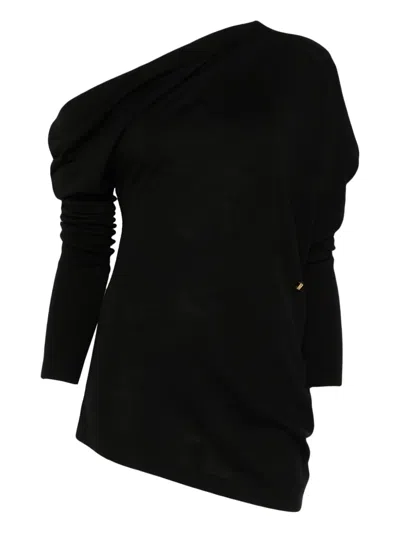 Moschino Logo-charm Top In Black