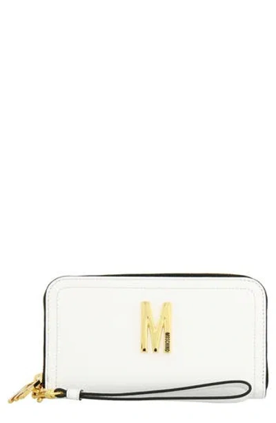 Moschino Logo Continental Wallet In White