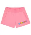 Moschino Logo Cotton-blend Jersey Shorts In Dark Pink