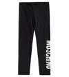 Moschino Legging In Jersey Logo Print In Black