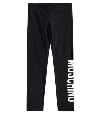 MOSCHINO LOGO COTTON-BLEND LEGGINGS