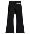 Moschino Black Leggings For Girl With Logo In Black