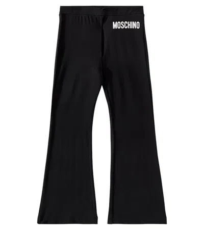 MOSCHINO LOGO COTTON-BLEND PANTS