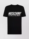 Moschino Logo Cotton Blend T-shirt In Black