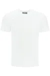 Moschino Logo Cotton T-shirt In Fantasia Bianco