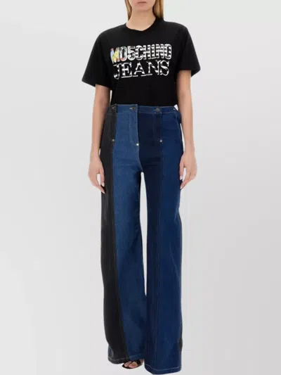 Moschino Logo Crew Neck Graphic Print Short Sleeves