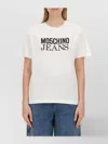 Moschino Ribbed Crew-neck Cotton T-shirt With Short Sleeves