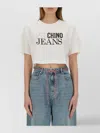 Moschino Logo Cropped Crew Neck T-shirt