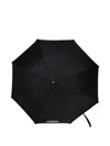 Moschino Logo Curved-handle Umbrella In Black