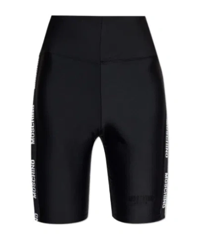 Moschino Logo Cycling Performance Shorts In Black