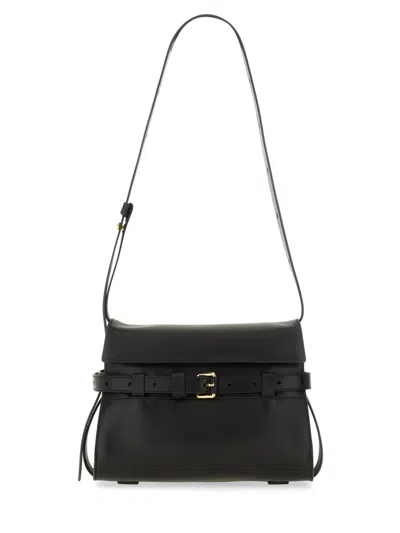 Moschino Couture Leather Shoulder Bag In Black