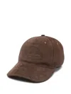 Moschino Logo-debossed Cap In Brown