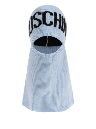 Moschino Logo-detail Balaclava In Blue