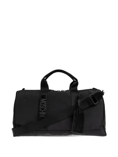 Moschino Logo-detail Holdall Bag In Black