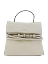 Moschino Light Beige Leather Top Handle Bag In Neutral