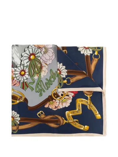 Moschino Logo-detail Scarf In Black