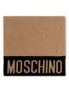 Moschino Logo-detail Scarf In Brown