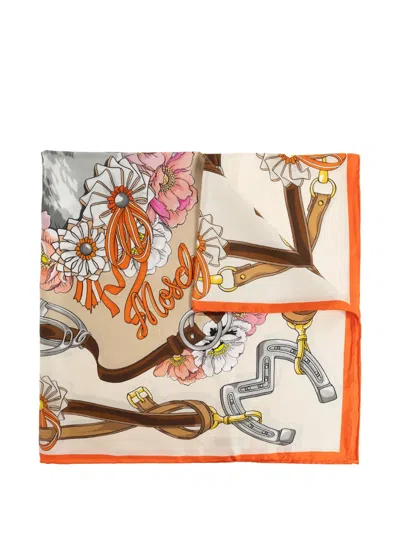 Moschino Logo-detail Scarf In Multi
