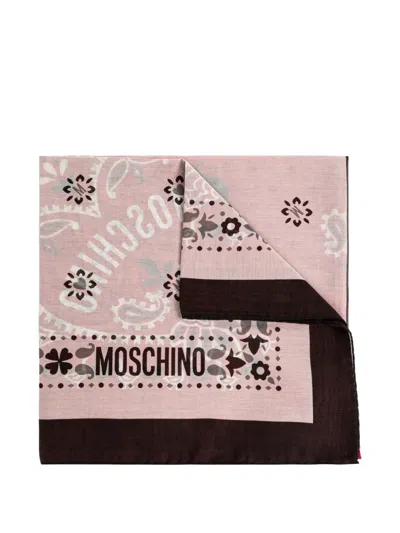 Moschino Logo-detail Scarf In Pink