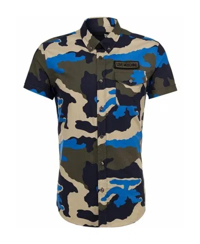 Moschino Logo Detail Shirt In Black