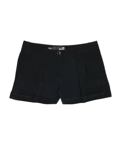 Moschino Logo Detail Shorts In Black